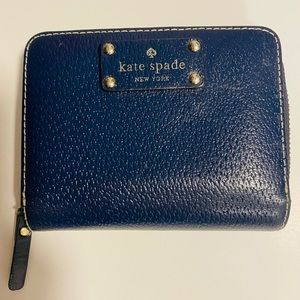 Kate Spade Royal Blue Leather Wallet